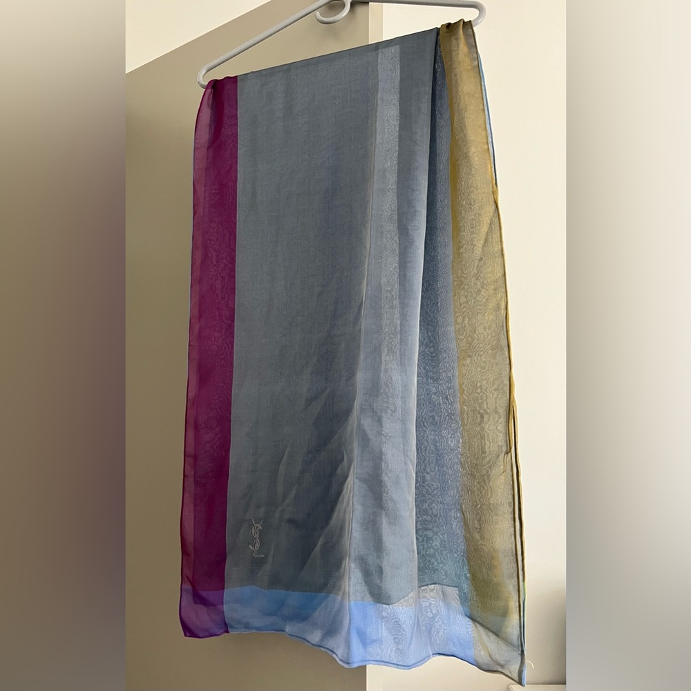 Vintage Yves Saint Laurent Multicolor Scarf